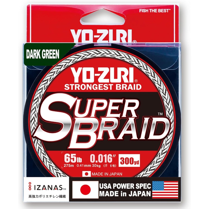 Yo-Zuri YZ SB 65LB DG 300YD SuperBraid Line 65lb 300yd Dark