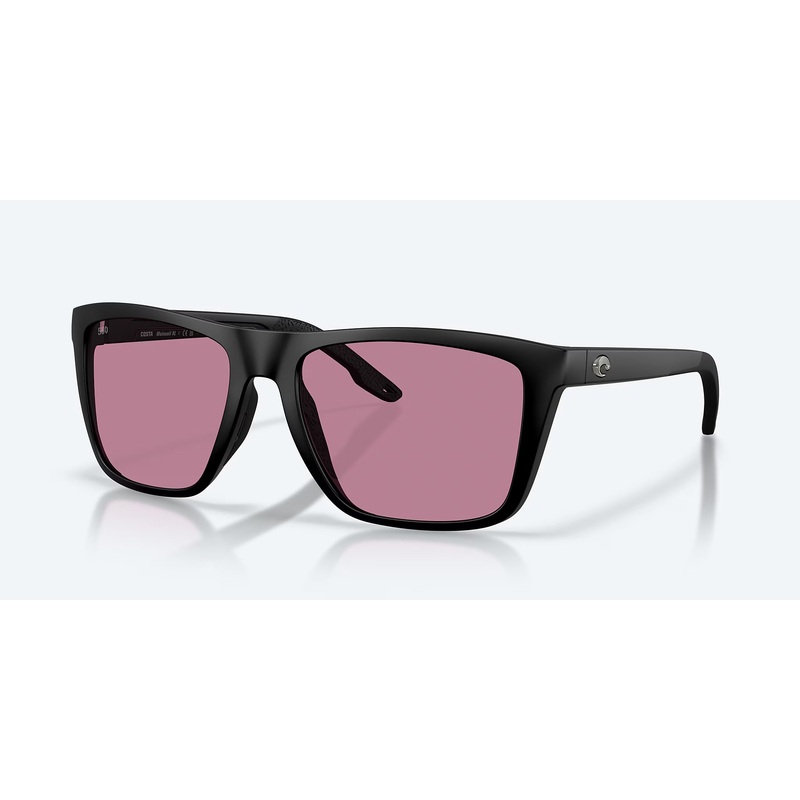Costa Mainsail XL Polarized Sunglasses Matte Black Frame w/ Rose 580P Polycarbonate Lens