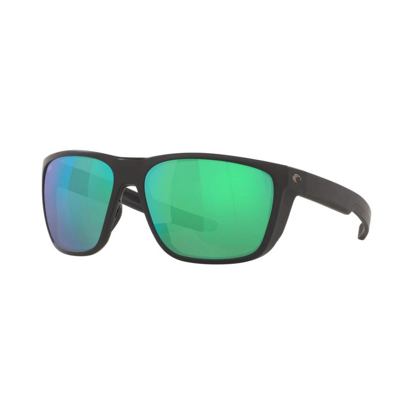 COSTA FERG POLARIZED SUNGLASSES MATTE BLACK GREEN MIRROR GLASS (580G)