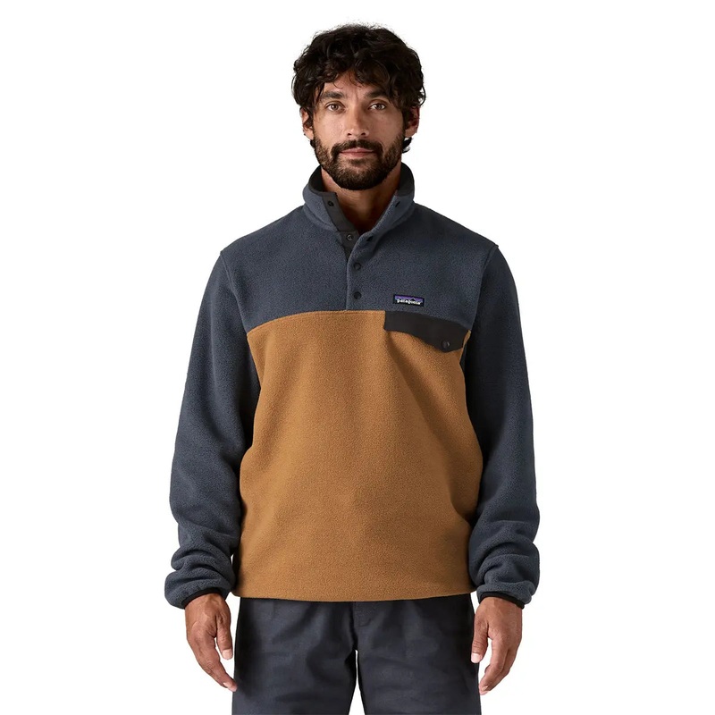 Patagonia M’s Lightweight Synchilla Snap-T Fleece Pullover Nickel w/Passage Blue / NLPA XXS