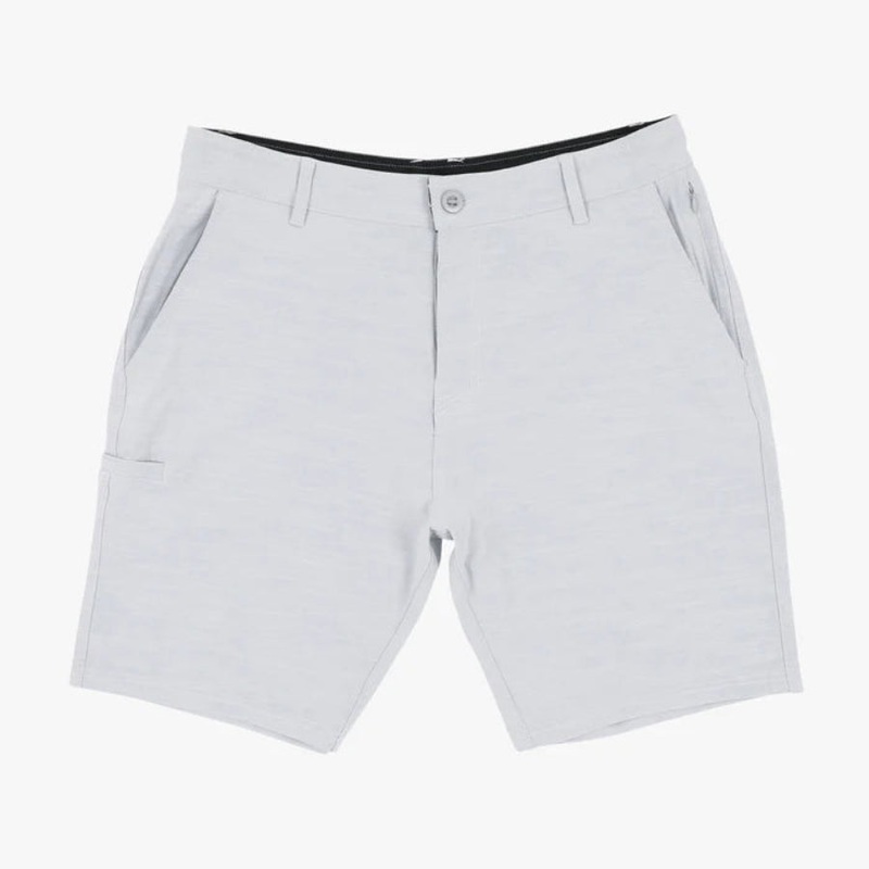 AFTCO 365 RIPSTOP CHINO FISHING SHORTS LIGHT GRAY 30