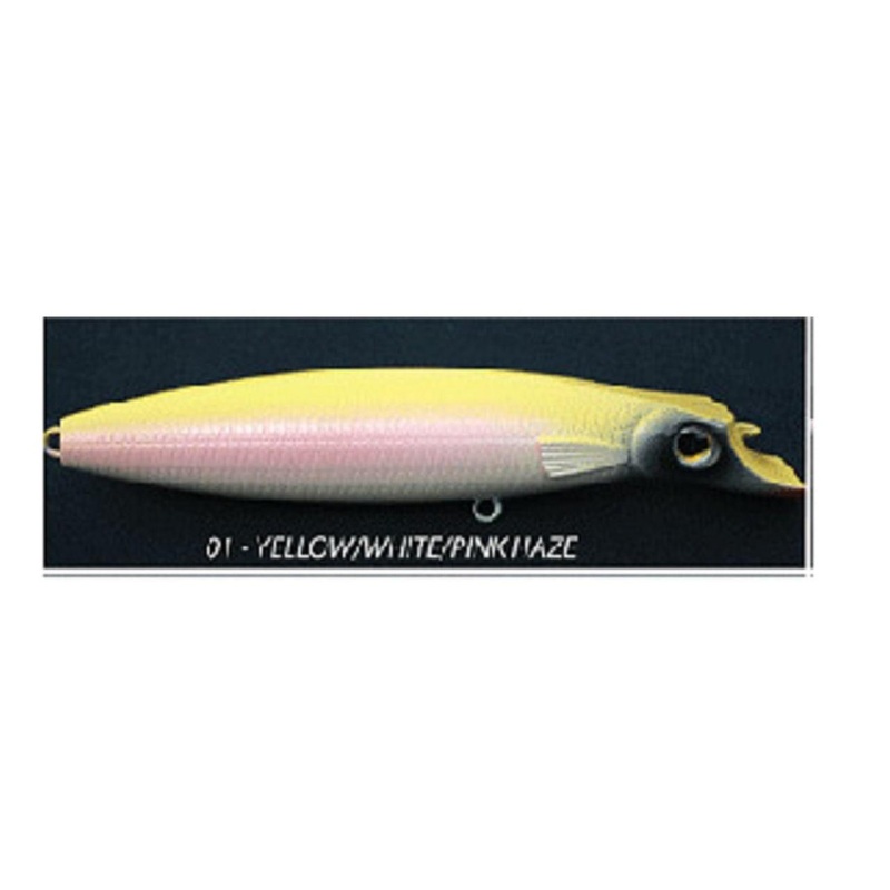 Northbar Tackle Bottledarter Lures Yellow White w/ Pink Haze Length: 7.5″ – Weight: 2 1/2oz
