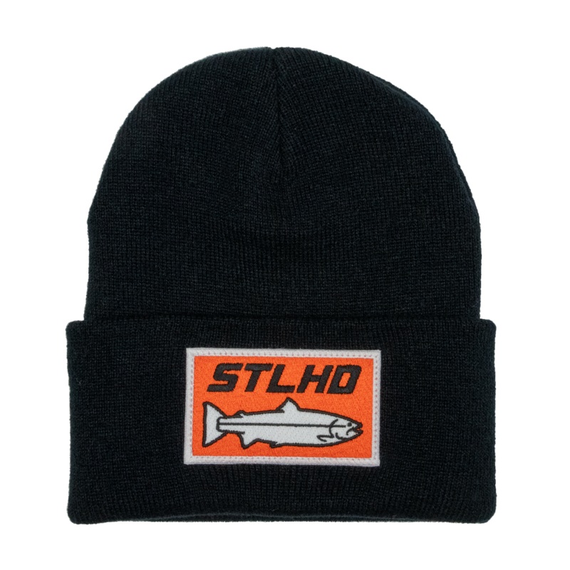 STLHD Knit Beanie Patch Hat – 2 Patch Options Orange