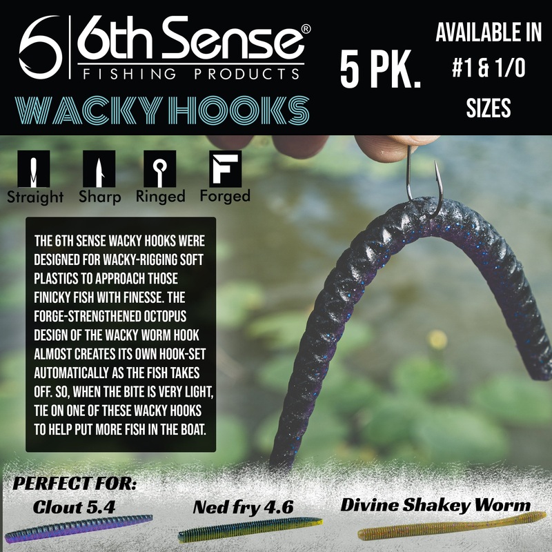 6TH SENSE WACKY HOOK 1/0 (5pk)