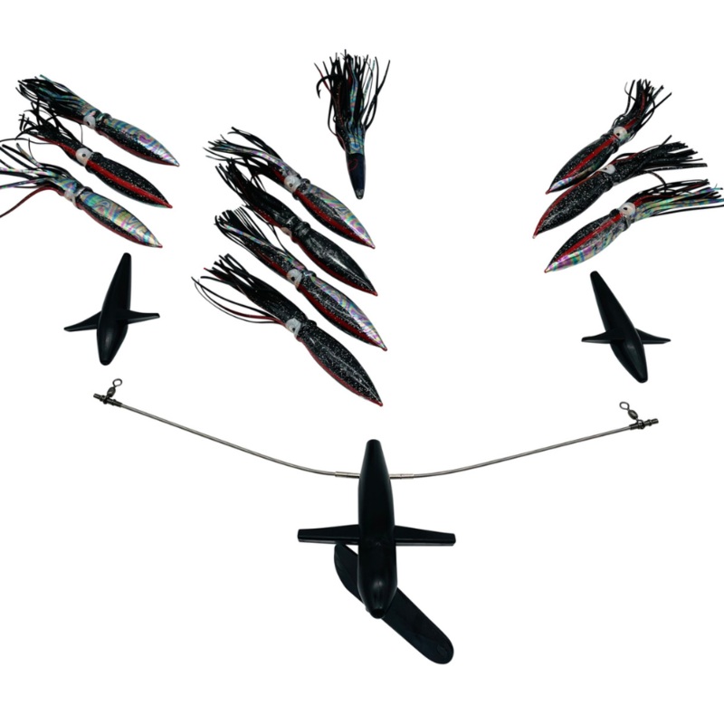 CHATTER LURES SLIDE TRACKER 6″ FLOATING SQUID BLACK 36″