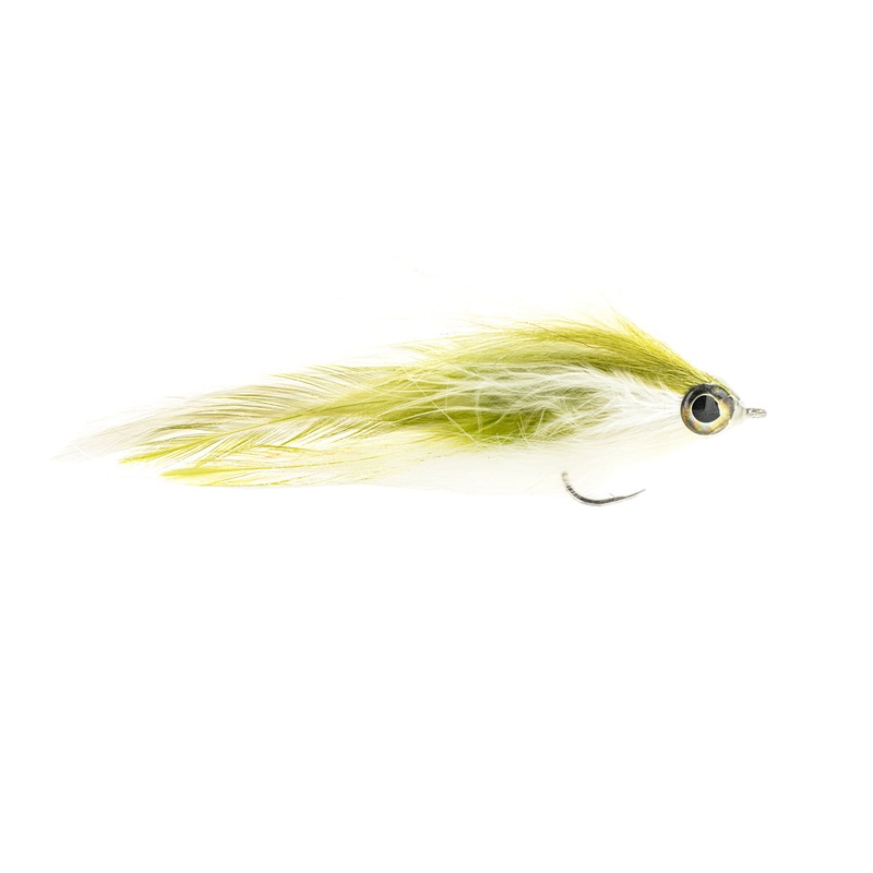 Fulling Mill Two Tone Brushy – Olive/White (3-Pack) 4/0