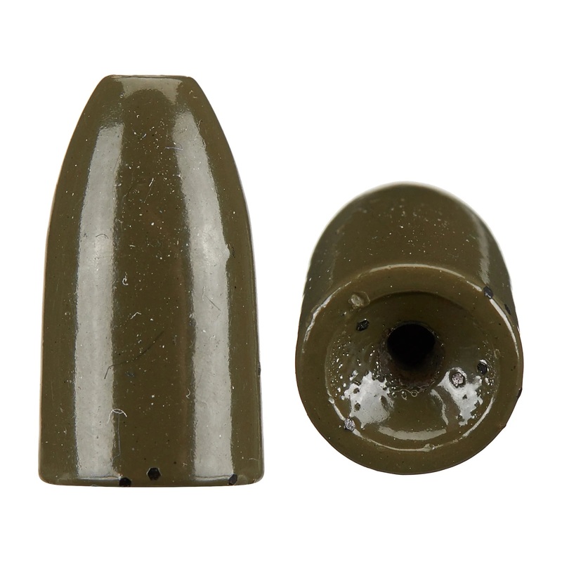 Queen Tackle Tungsten Worm Weights 1/2oz (2 Pk) Green Pumpkin