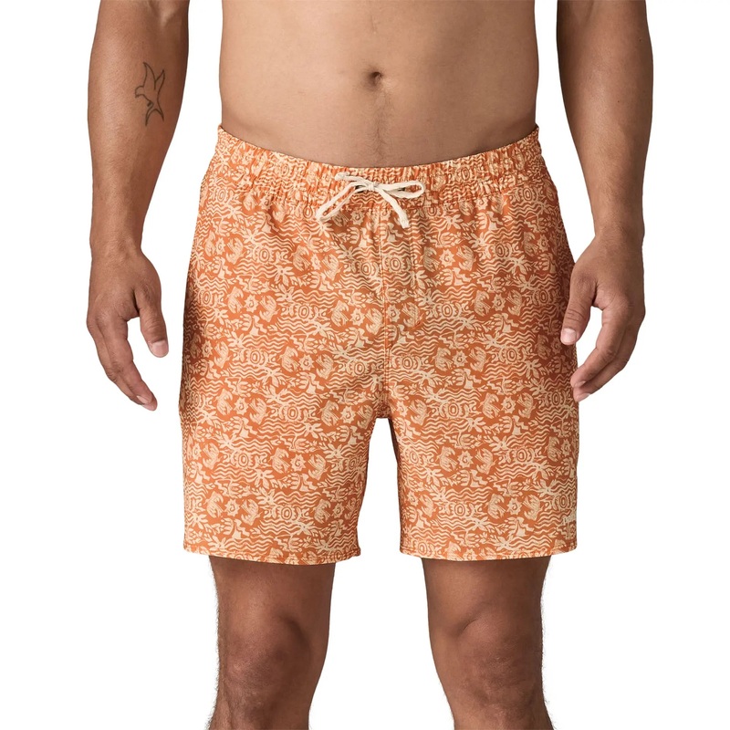 Patagonia Ms Hydropeak Volley Shorts – 16″ Mountain Breeze: Sunset Orange / MBSO XS