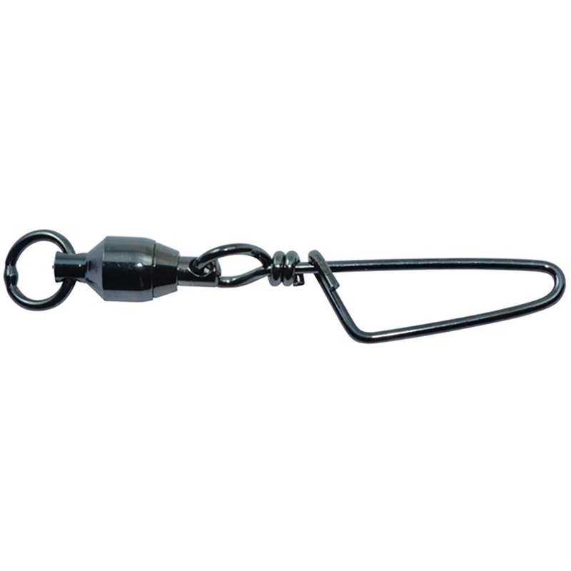 SPRO Ball Bearing Swivel w/Coastlock Snap & Welded Ring – NS Black Finish NS Black Finish Size 2 – 45 lb test – 10 pack