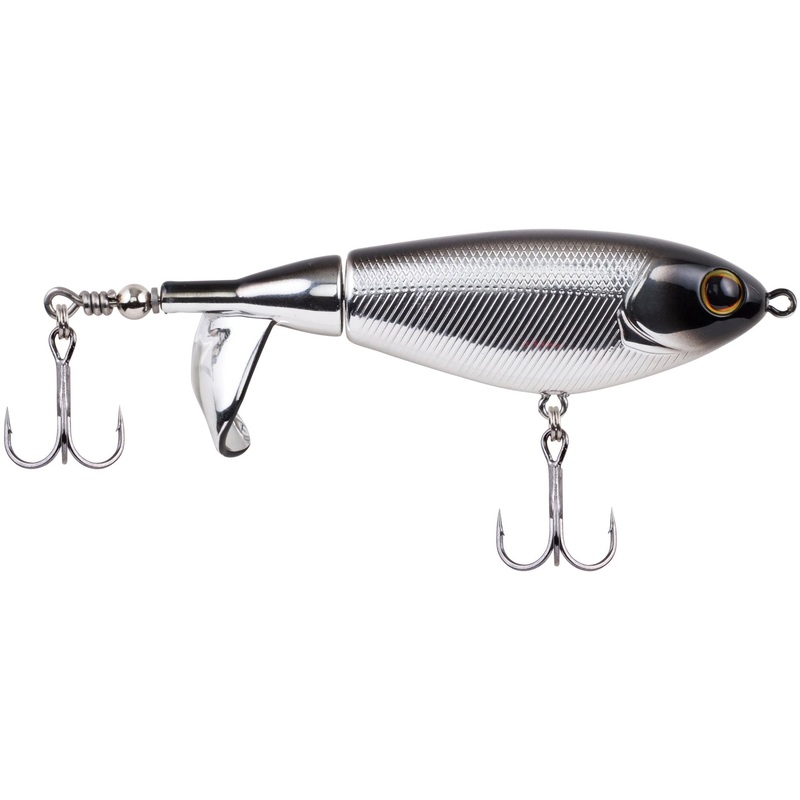 Berkley Choppo 75/90/105/120 Topwater Prop Lure Black Chrome 3 inch – 1/2 oz
