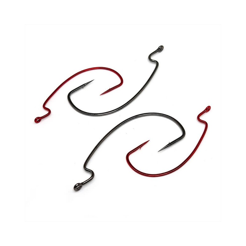 Gamakatsu Worm Extra Wide Gap (EWG) Hooks NS Black Size 1 – Q’ty/Pack 6