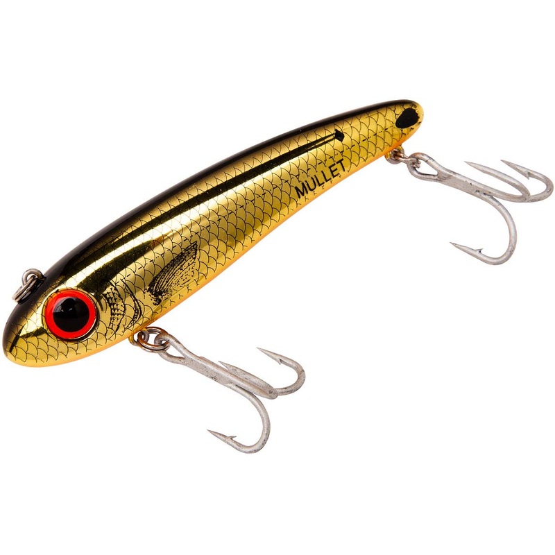 Bomber Saltwater Grade Mullet 3 1/2 inch Twitchbait Bone/Orange Throat