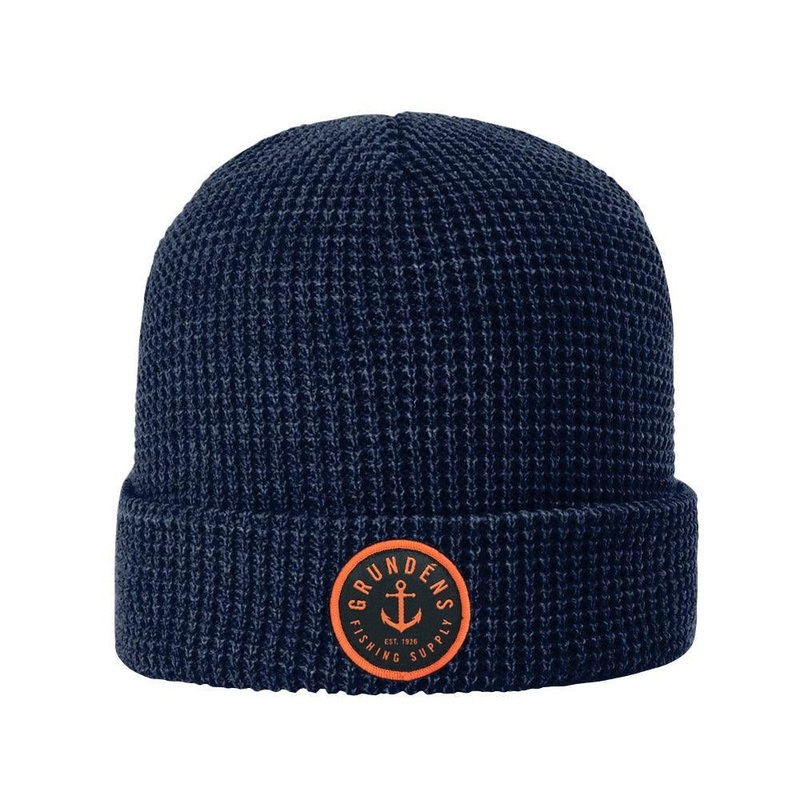 Grundens Anchor Waffle Beanie Athletic Heather