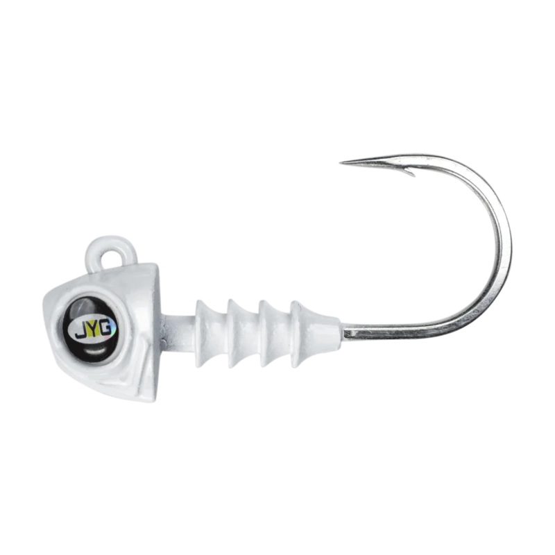 JYG Pro 3″ SWYM Jig Head – 3 Pack Pearl 1/8 oz.