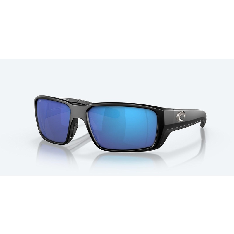 Costa Fantail Pro Polarized Sunglasses Matte Black Frame With Blue Mirror Lens 580G