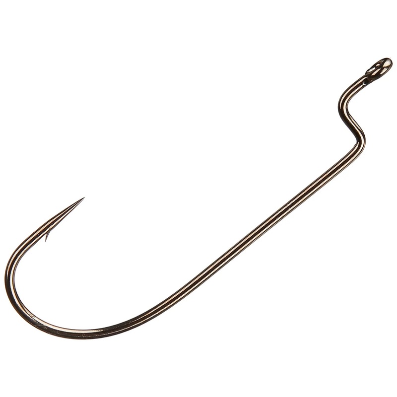 Gamakatsu Worm, Offset Shank, Round Bend Hook “NS Black” 6 Pk 1/0*