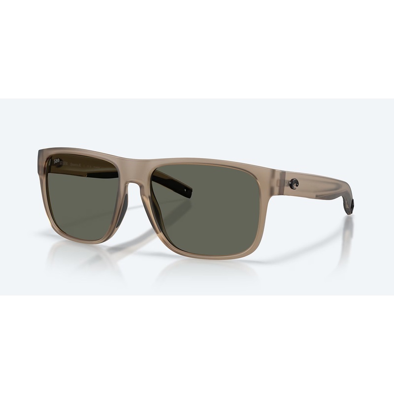 Costa Spearo XL Polarized Sunglasses Matte Brown Smoke Frame w/ Gray 580G Glass Lens