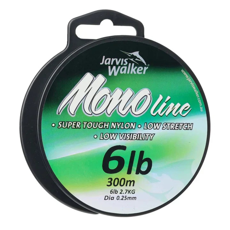 Jarvis Walker Monofilament Green Fishing Line 300m| 6LB – 30LB | 300M 6lb : 0.25mm – 2.7kg Green