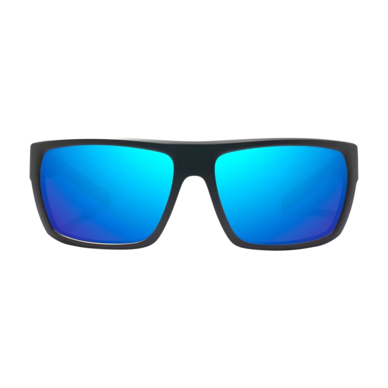 Bajio Palometa Sunglasses Black Matte Glass Blue Mirror