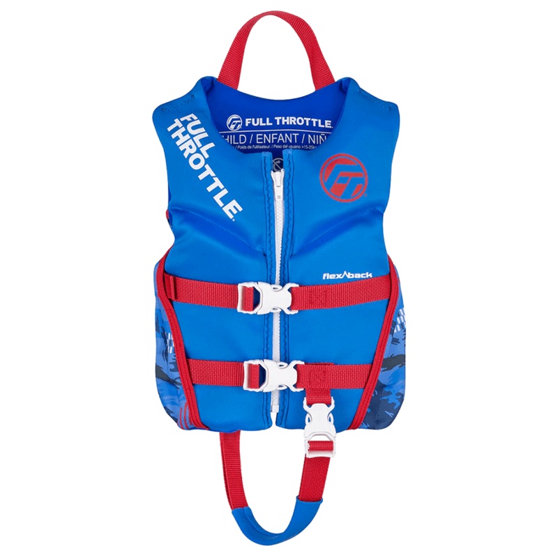 FULL THROTTLE CHILD RAPID-DRY FLEX-BACK LIFE JACKET BLUE