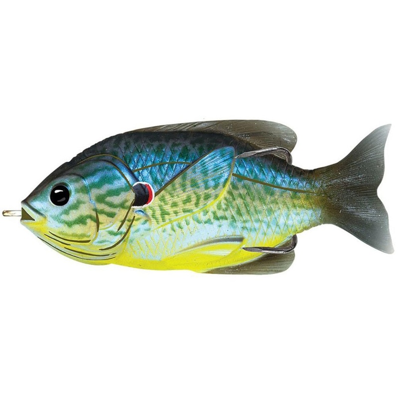 LIVETARGET Hollow Body Sunfish Natural/Blue Pumpkinseed 3 1/2″ – 5/8 oz