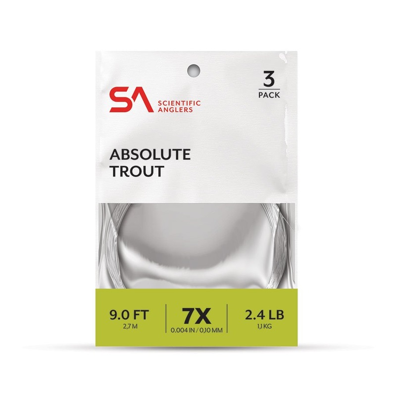 Scientific Anglers Absolute Trout Leader 3 pack 7’6″ 0x