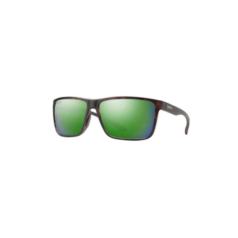 SMITH RIPTIDE CHROMAPOP POLARIZED SUNGLASSES MATTE TORTOISE GREEN MIRROR GLASS GREEN MIRROR GLASS