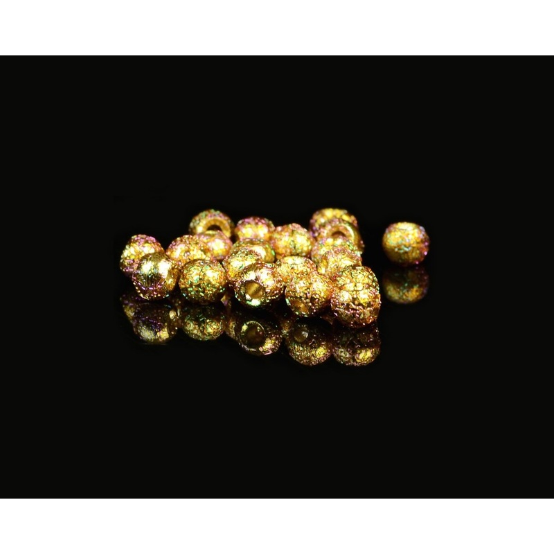 Hareline Gritty Tungsten Beads 7/64 in (2.8 mm) Blue Grit