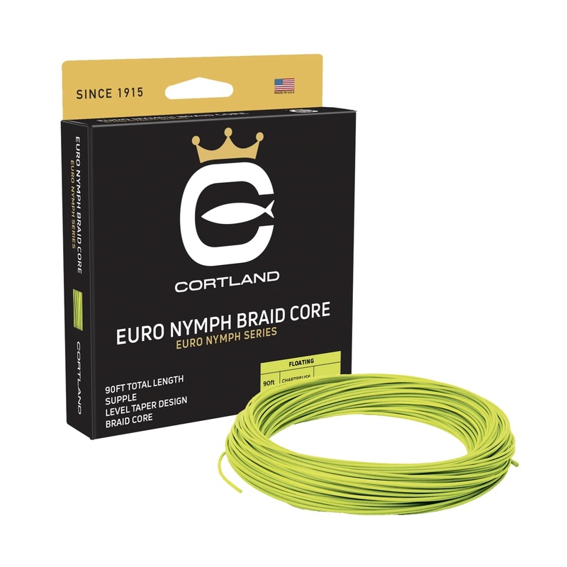 Cortland Euro Nymph Braid Core Fly Line 0.022 Level – Chartruese