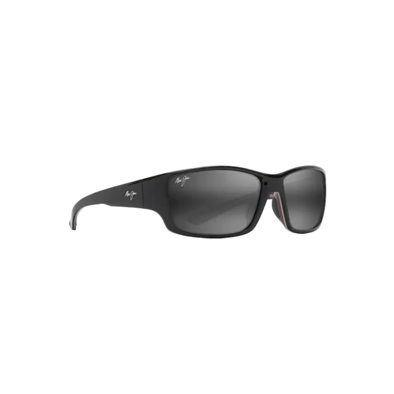 MAUI JIM LOCAL KINE POLARIZED SUNGLASSES SOFT BLACK W/ DARK TRANSPARENT GREEN AND LIGHT TRANSPARENT GREY MAUI GREEN
