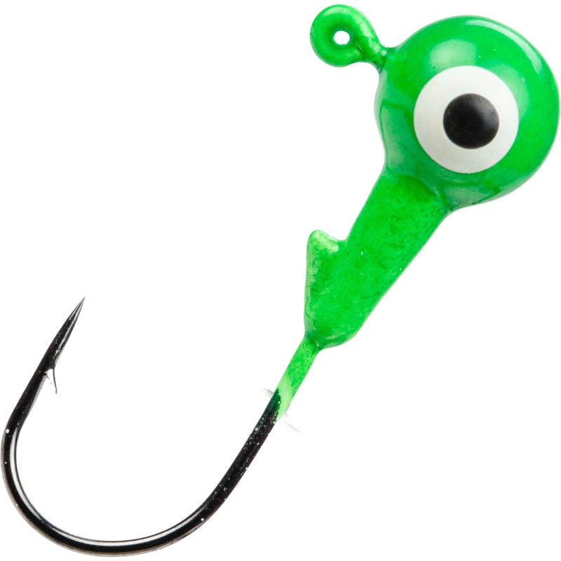 Mr. Crappie Jigheads – 8 pack Chartreuse 1/32 oz