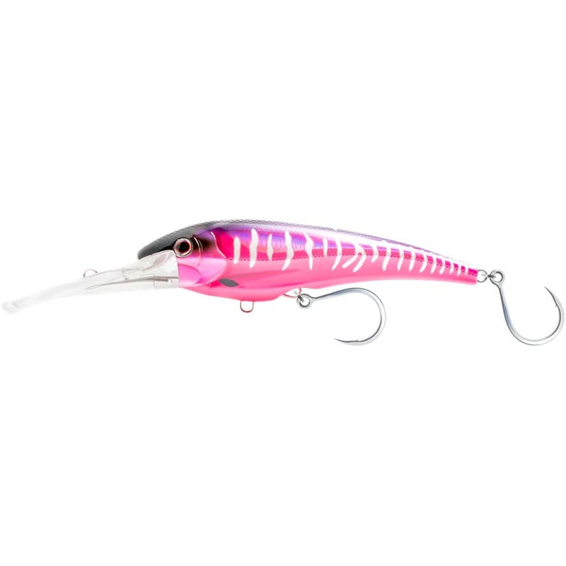 Nomad Design Heavy Duty DTX Minnow 220 Sinking – 9 Inch Black Pink Mackerel 9 inch