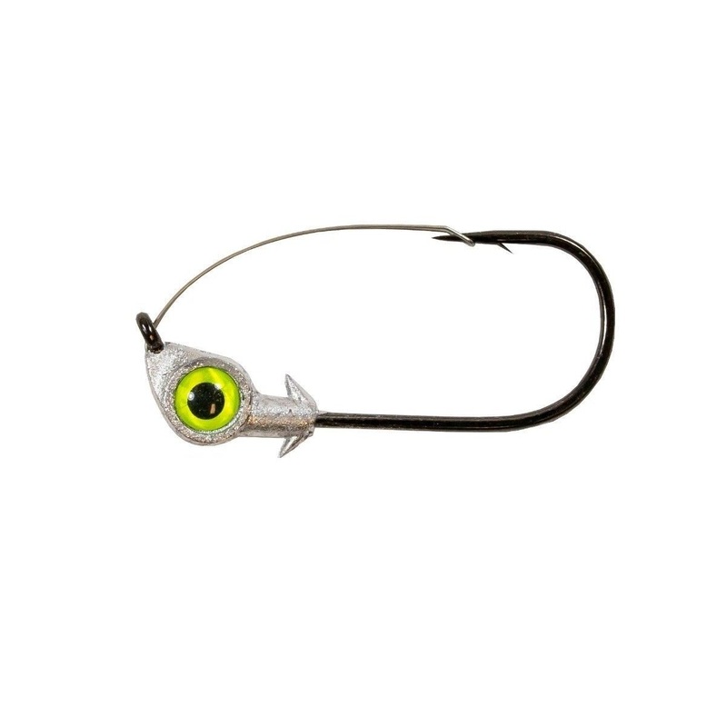 Z-Man Weedless Eye Jigheads 3 pack Chartreuse 1/4 oz