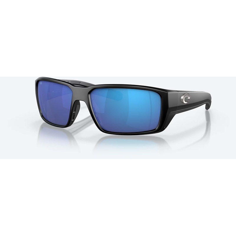 Costa Fantail Pro Polarized Glass Sunglasses Matte Black Blue Mirror 580G