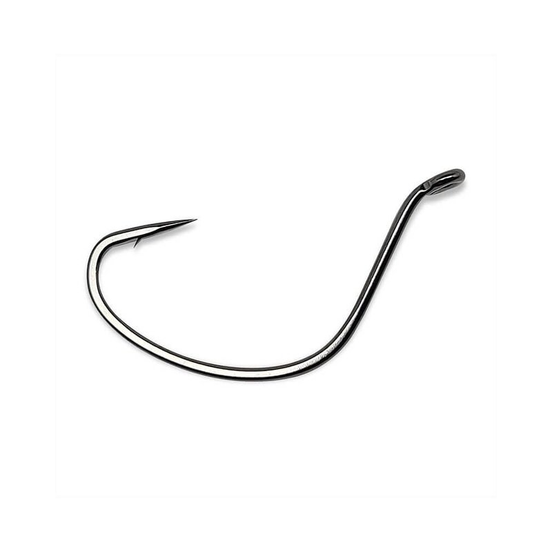 Gamakatsu Shiner Upturned Eye Hooks NS Black Size 1/0 – Q’ty/Pack 6