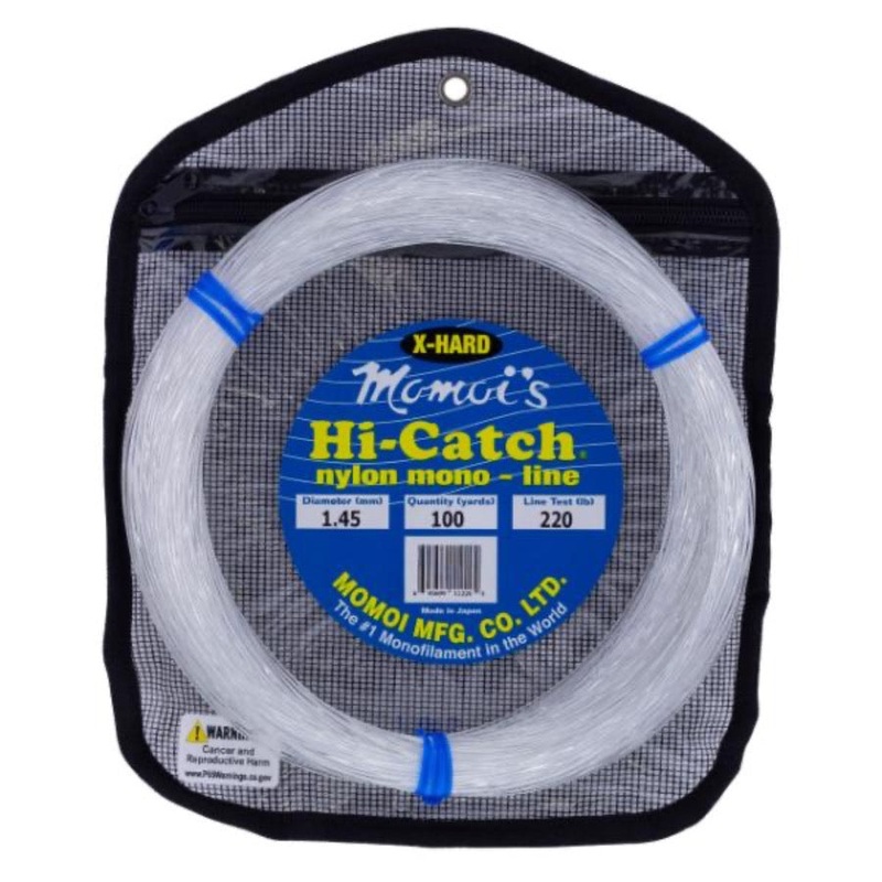 MOMOI HI-CATCH X-HARD NYLON MONOFILAMENT 100 YARDS 150LB