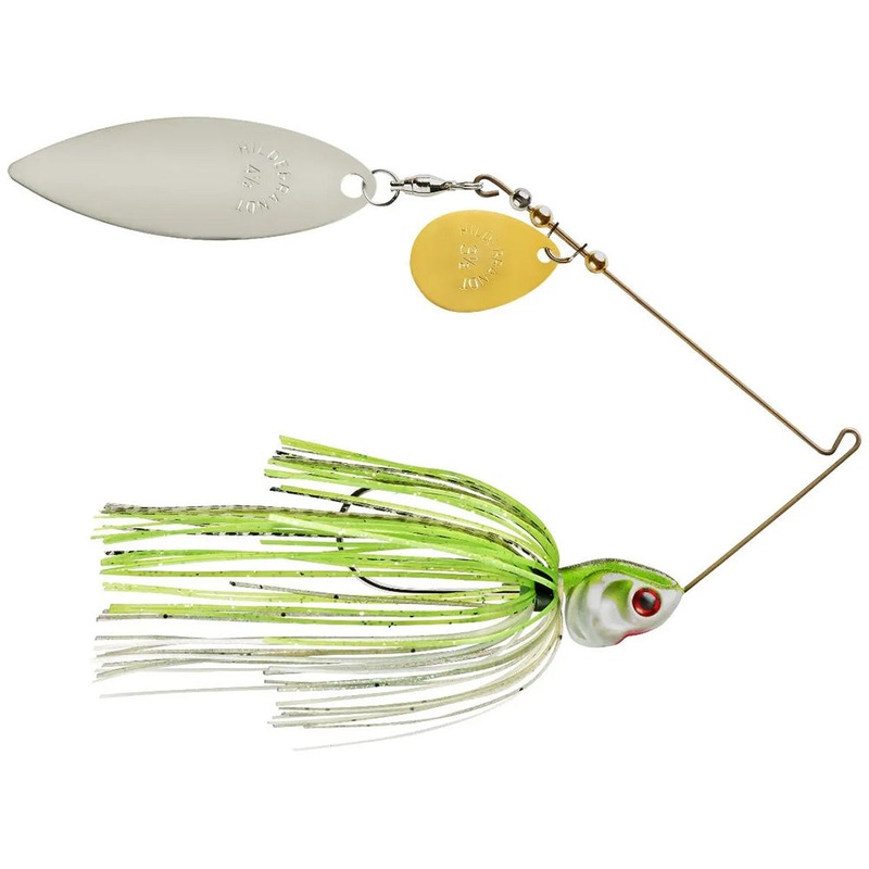 Booyah Covert Series Tandem Colorado Willow Spinnerbait – 3/8 oz 3/8 oz JC Special – Gold Nickel Blades