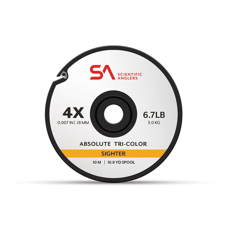 Scientific Anglers Absolute Tri-Color Sighter Tippet 10M Spool 0X