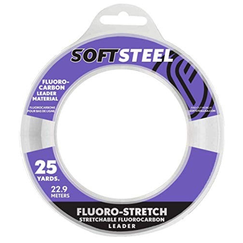 Soft Steel Fluoro-Stretch Stretchable Fluorocarbon Leader 25yd 100lb