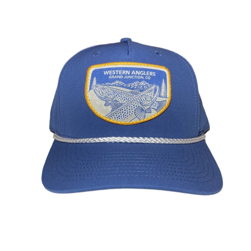 Western Anglers – Richardson Hat – Midnight Sippers Woven Patch – Blue w/ White Rope Light Blue w/ White Rope Woven – Casey Underwood – Midnight Sippers OSFM